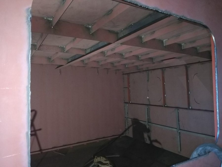 Achterraam in de werkplaats