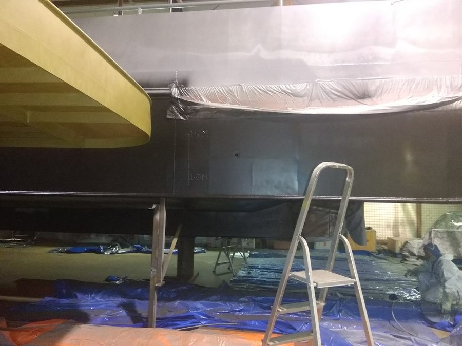 Het onderwaterschip in de verf