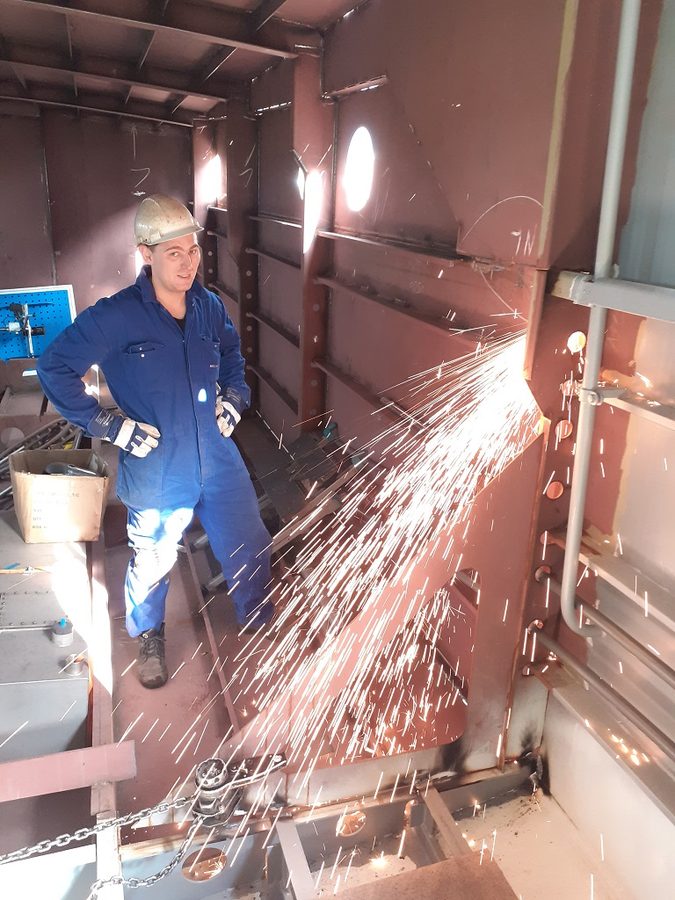 Het voorschip wordt verder aangewerkt