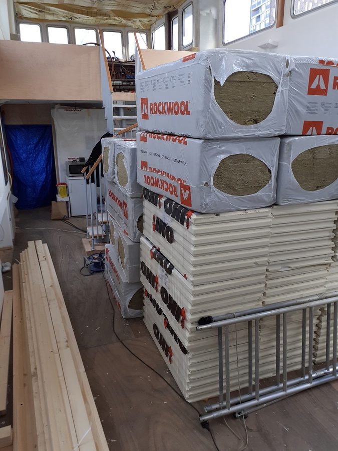Nieuwe voorraad isolatie materiaal